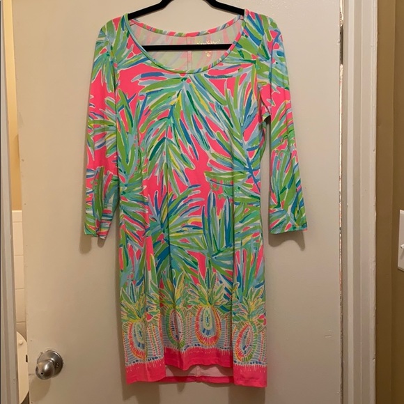 Lilly Pulitzer Beacon Dress in Tiki Pink - Picture 3 of 5
